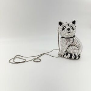 Y&S Original Crystal Raccoon  Evening Bag Purse – Rhinestone Animal Clutch